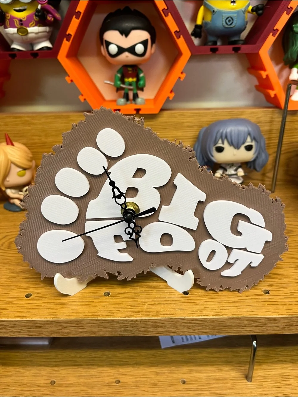 Big Foot Themed Brown Decorative Wall Clock